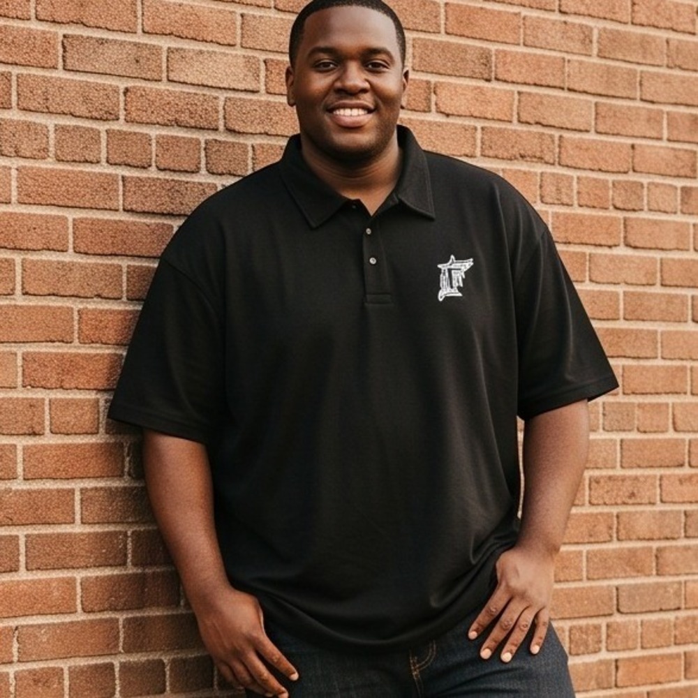 Majestic 5X Florida Marlins MLB‎ Polo Shirt Mens Big & Tall Black Short Slv NWT